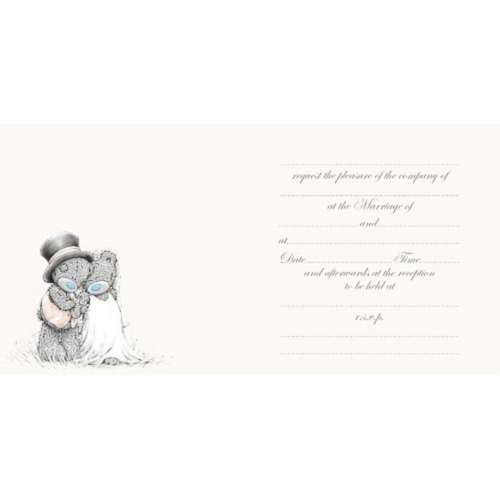 Wedding Invitation Me to You Bear Cards (Pack of 6) Extra Image 1